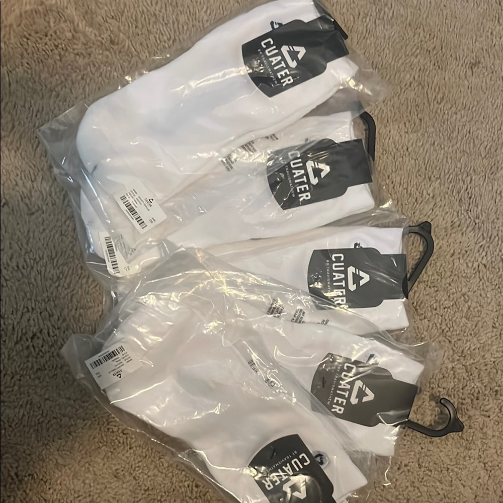 Men's White Athletic Socks